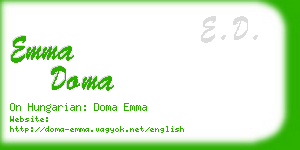 emma doma business card